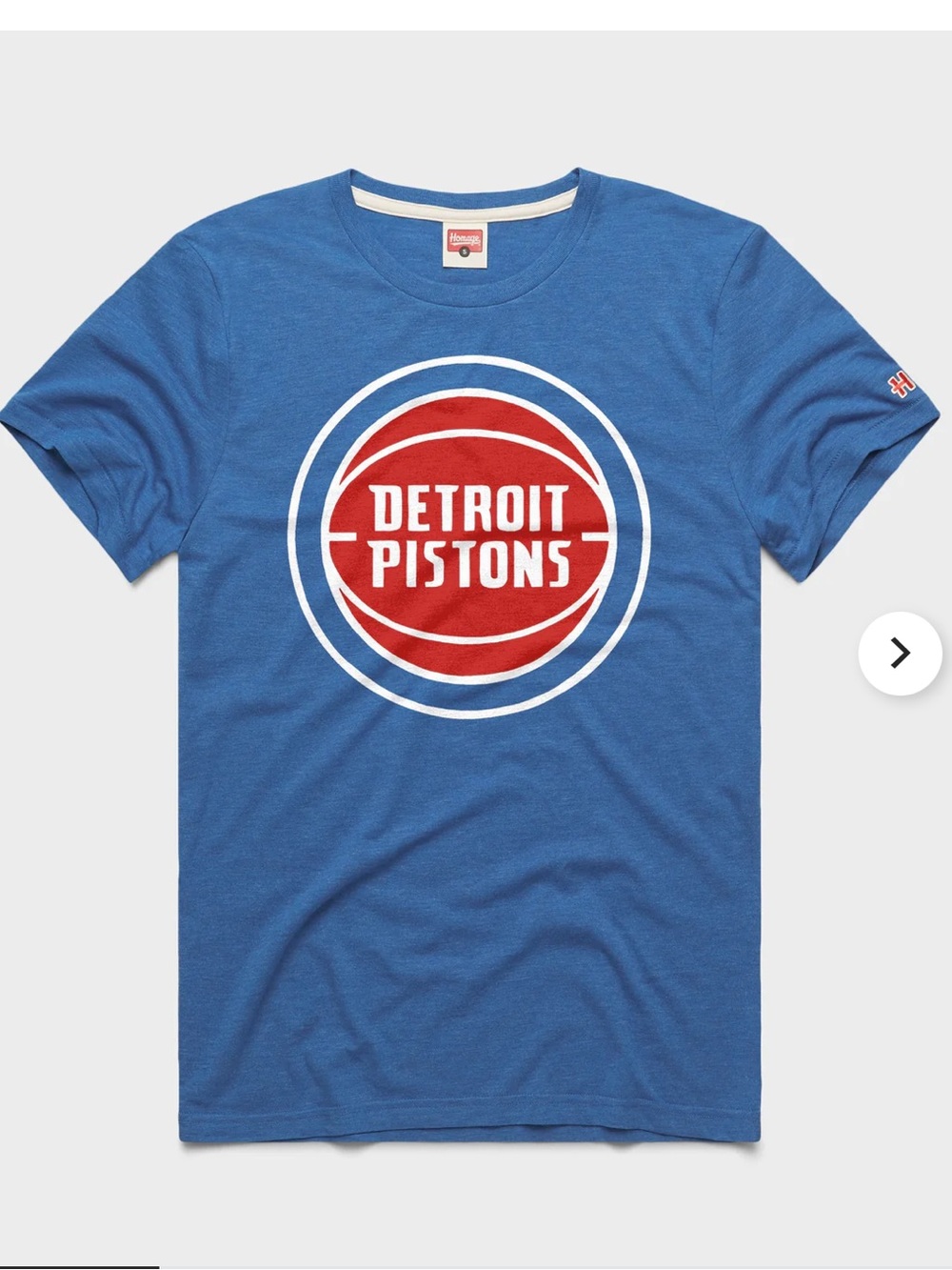 HOMAGE Detroit Pistons Blue Graphic Tee